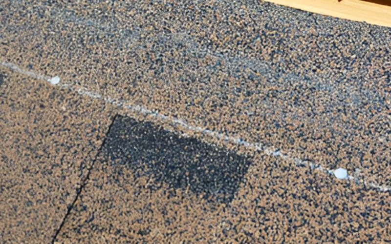 Asphalt shingle courses across a finished roof field